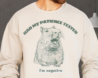 Ironic Teacher Sweatshirt, Funny Gift for New Teacher, Unisex Meme Shirt, Capybara Shirt, Comfort Color, Trendy Vintage Crewneck