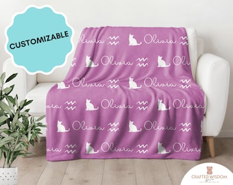 Personalized name blanket, Custom Gift for Newborn, baby boy, girl, Toddler, Friend, Lover, Customizable Soft swaddle , birthday gift