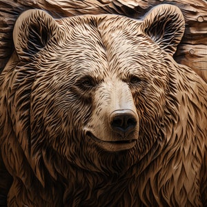 Laser Burn PNG | 3D Illusion | Engrave | Laser Ready | Lightburn File | Digital Design File | Bear