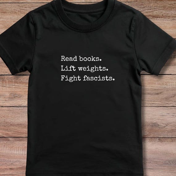 Book Gym Shirt Funny Design Statement Tee Reading Workout Intellectual Clothing Activist Message Political Apparel Fitness Enthusiast