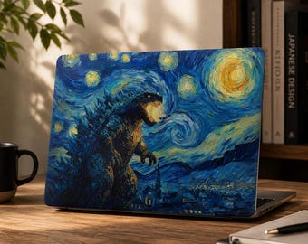 Sternennacht Fabeltier MacBook Hülle | Matte Laptop-Hülle