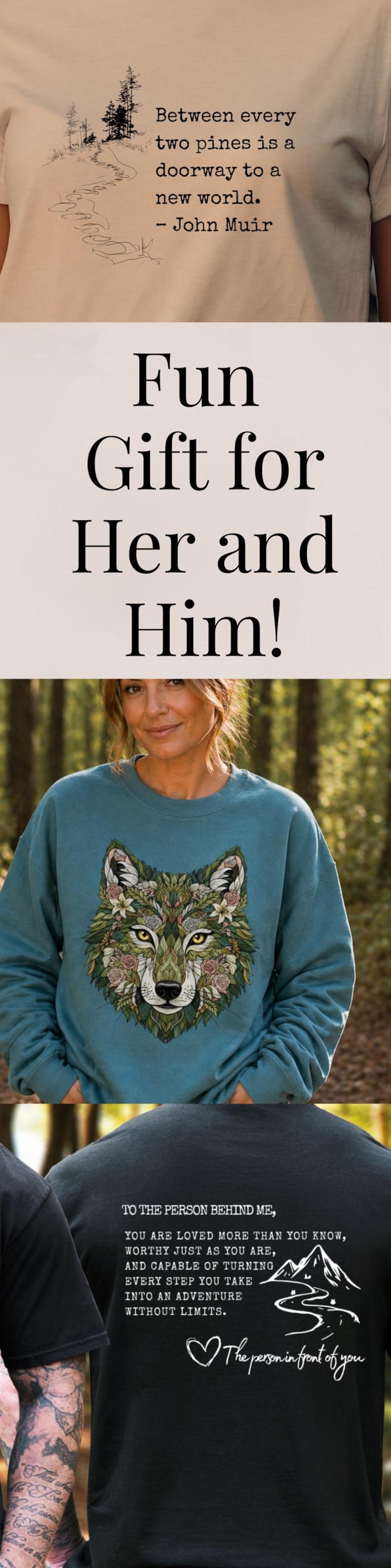 John Muir Shirt Hiking Quote Nature Enthusiast Outdoor Apparel Mountain Trail Forest Design Minimalist Adventure Wear Men Gift Birthday image 20
