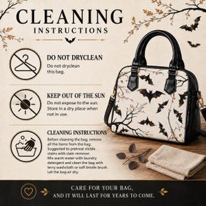 Bat Bag Shoulder Handbag Halloween Bag Gothic Handbag Spooky Purse Crossbody Women Alternative Fashion Dark Academia Aesthetic Gift Witchy image 12