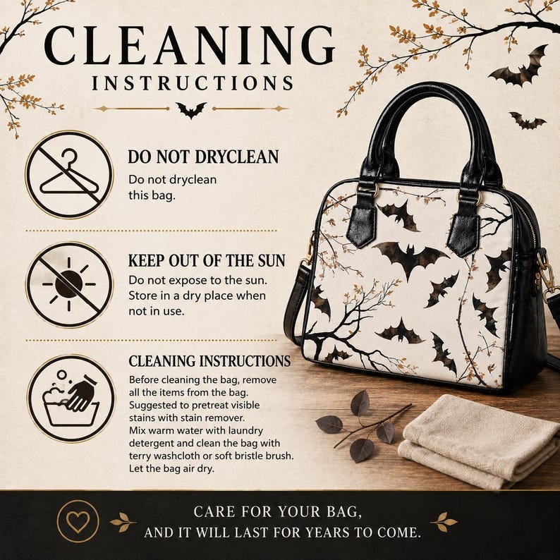Bat Bag Shoulder Handbag Halloween Bag Gothic Handbag Spooky Purse Crossbody Women Alternative Fashion Dark Academia Aesthetic Gift Witchy image 12