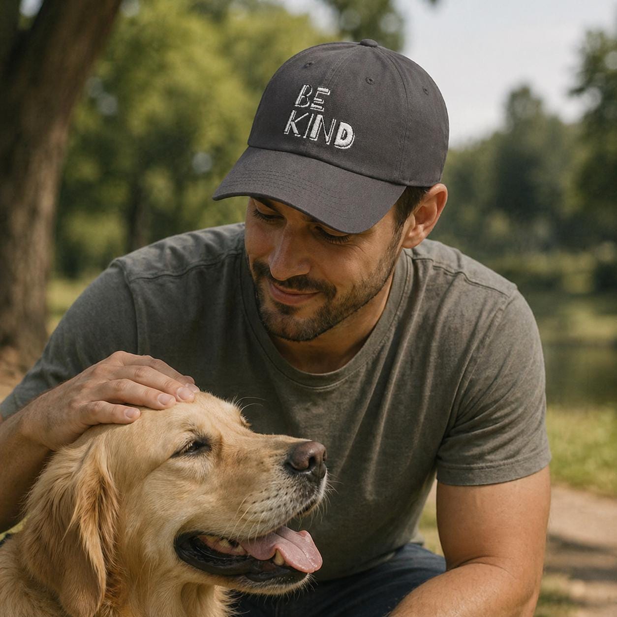 Be Kind Design Embroidered Baseball Cap Men Gift Idea Inspirational ...