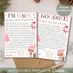 Bewerkbare Elf Aankomstbrief Vaarwel Elfenbrief Elf Im Back Kerstbrief Elf Welkomstbrief Kersttraditie Elfenbriefsjabloon