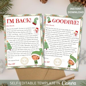 Bearbeitbarer Elfankommensbrief Auf Wiedersehen Elfenbrief Elf Im Zurück Weihnachtsbrief Elfen-Willkommensbrief Weihnachtstraditionen Elfenbriefvorlage