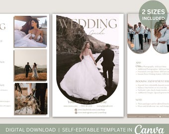 Editable Wedding Photography Pricing Guide Template (Digital Download)