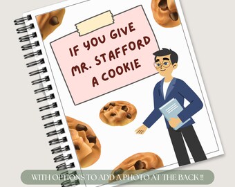 Editable Teacher Gift Book If You Give Your Teacher a Cookie Teacher Appreciation End of Year Gift for Male Teacher Canva Template