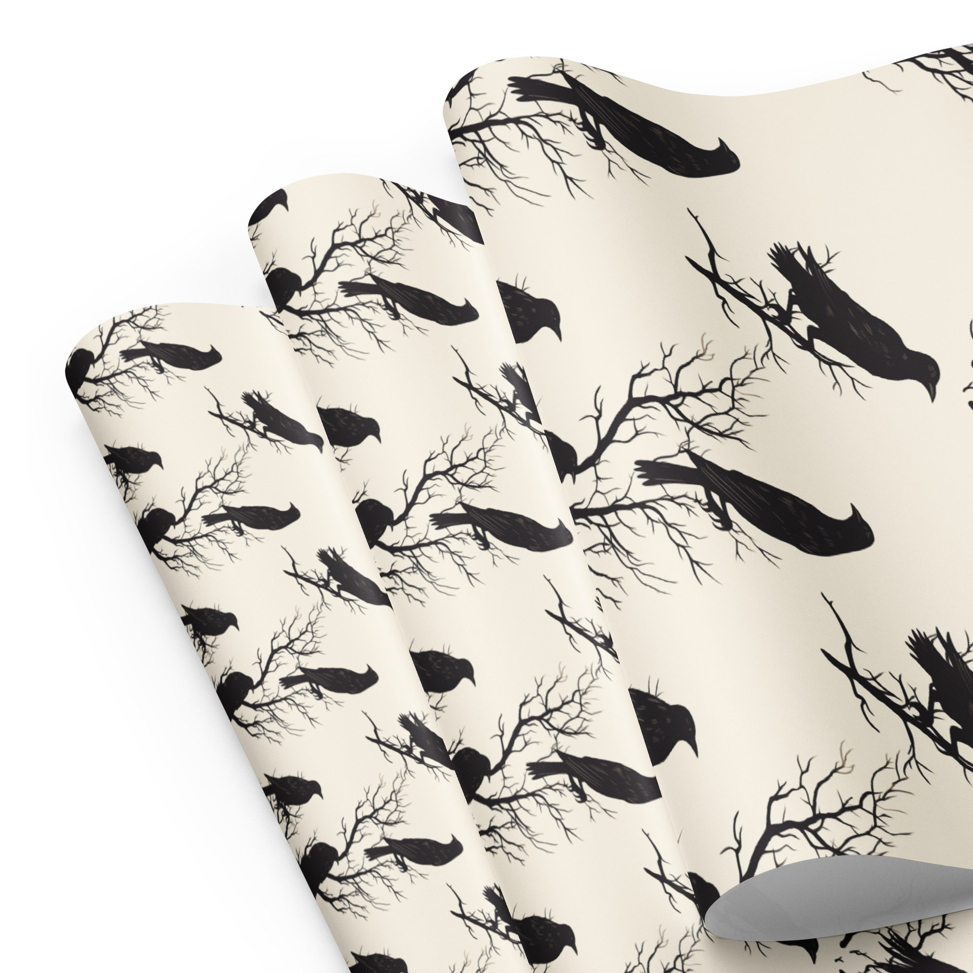 Crow Wrapping Paper Set Birthday Gift Wrap Christmas Gift Wrap Raven ...