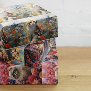 Cats In The Garden Wrapping Paper Set Birthday Gift Wrap Christmas Gift Wrap
