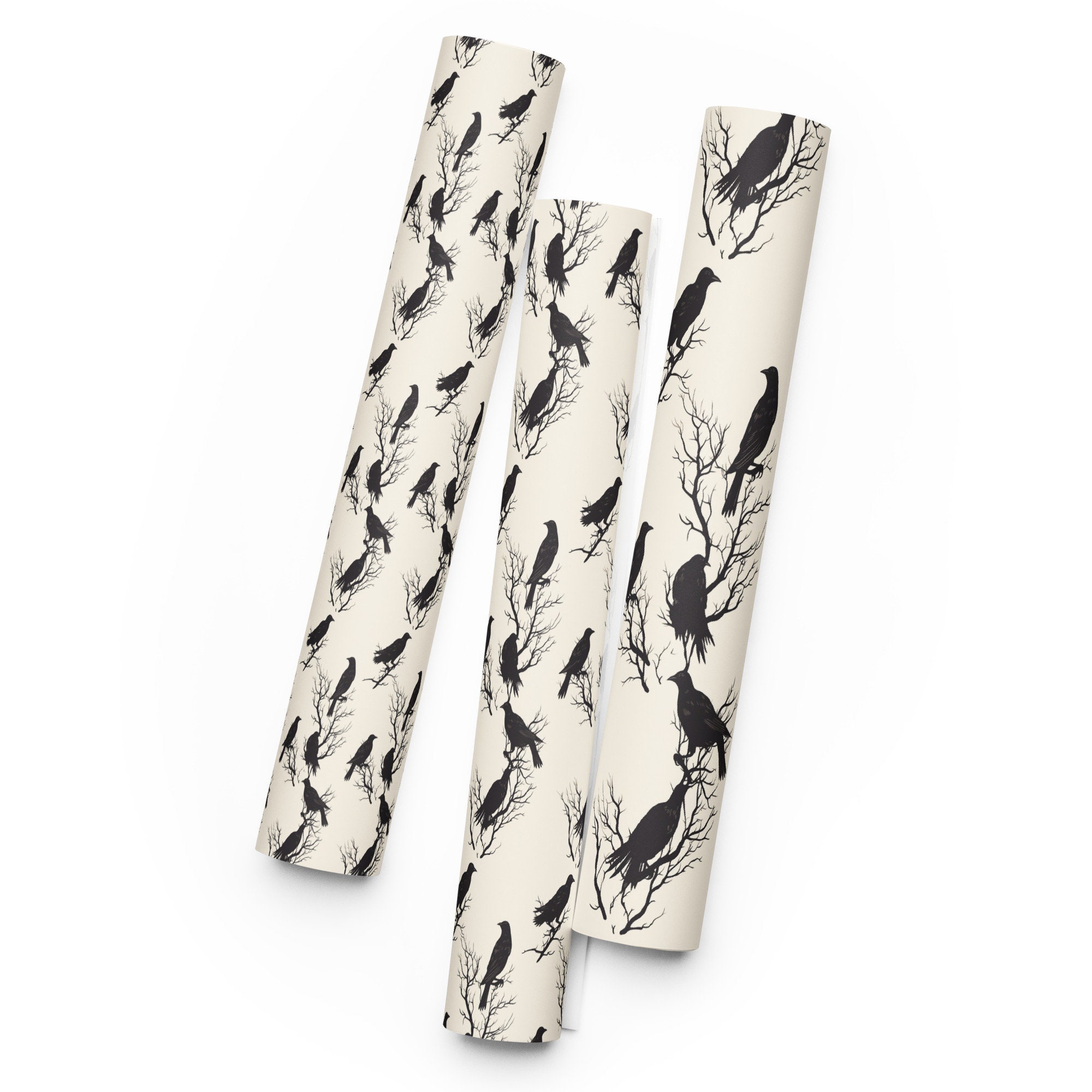 Crow Wrapping Paper Set Birthday Gift Wrap Christmas Gift Wrap Raven ...