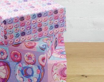 Anime Donuts Wrapping Paper Set Dessert Gift Wrap Christmas Gift Wrap Food Wrapping Paper Food Gift Wrap