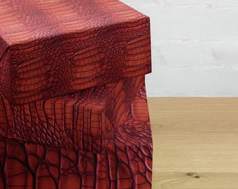 Red Alligator Wrapping Paper Set Animal Print Gift Wrap Christmas Gift Wrap Crocodile Wrapping Paper
