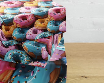 Donut Wrapping Paper Set Gift Wrap Birthday Gift Wrap Christmas Wrapping Paper