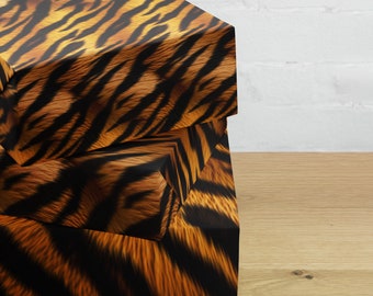 Tiger Print Wrapping Paper Set Birthday Gift Wrap Christmas Gift Wrap