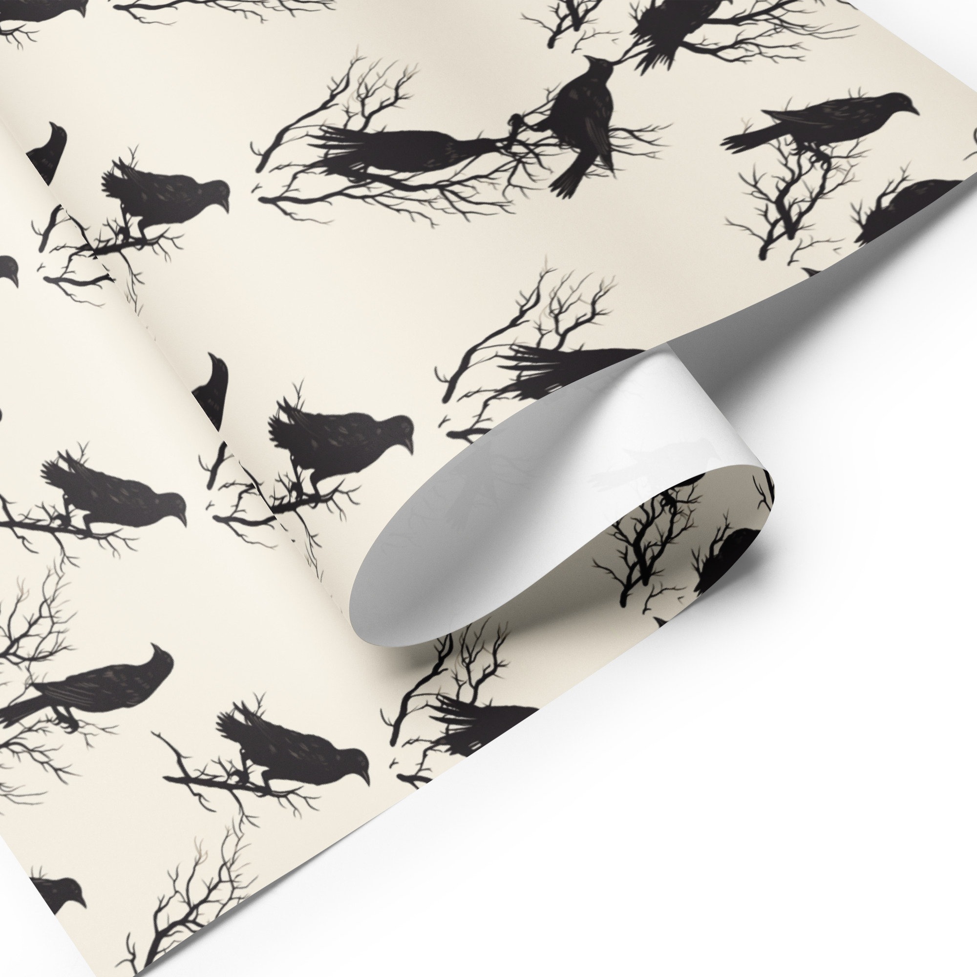 Crow Wrapping Paper Set Birthday Gift Wrap Christmas Gift Wrap Raven ...