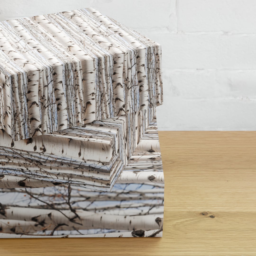 Bare Aspen Trees Wrapping Paper Set Birthday Gift Wrap Christmas Gift