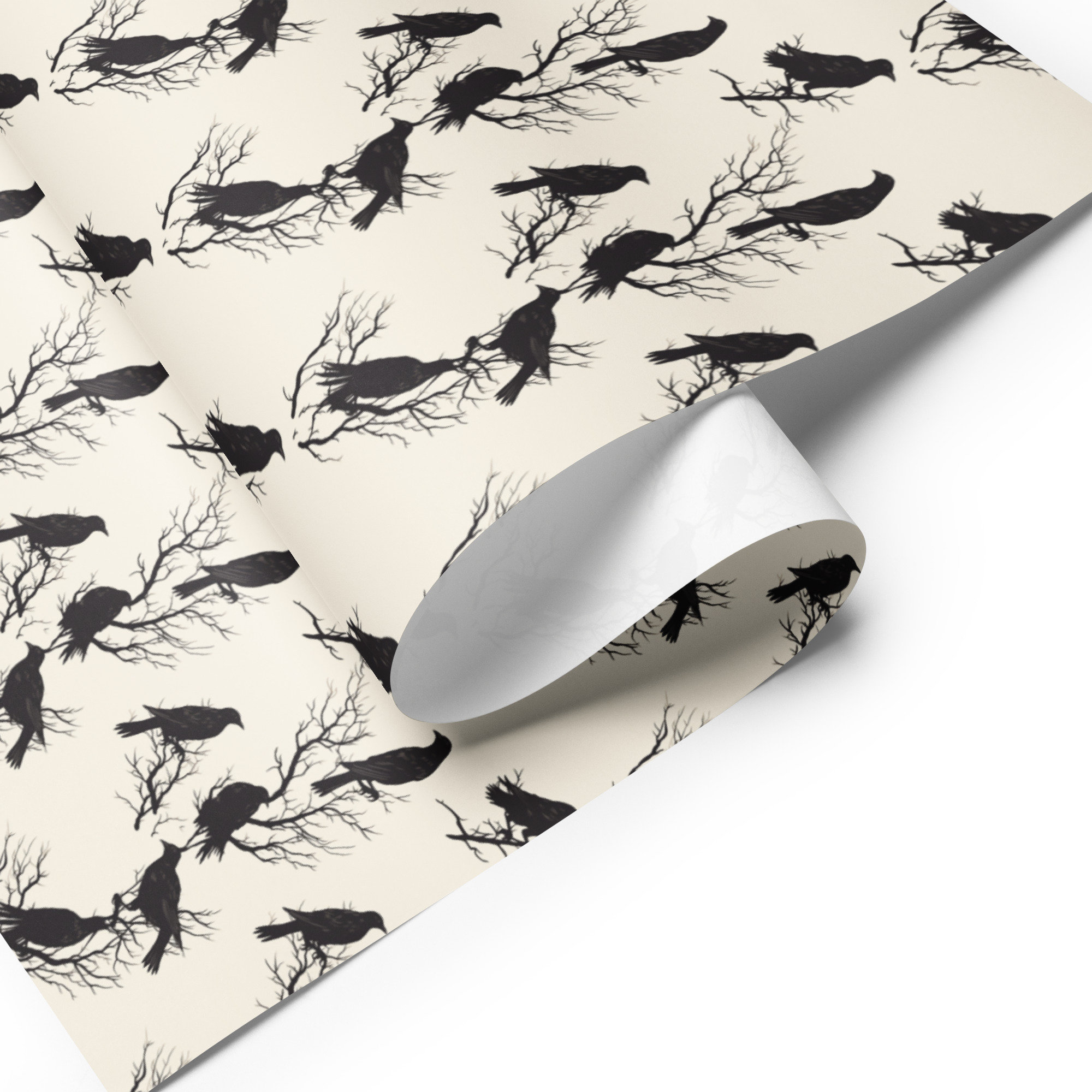 Crow Wrapping Paper Set Birthday Gift Wrap Christmas Gift Wrap Raven ...