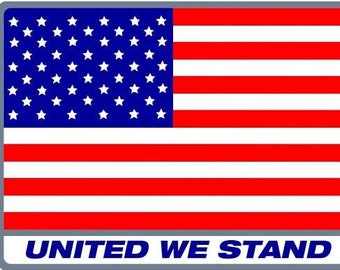 United We Stand - Decalcomanie per veicoli durevoli da 2,5" (R & L)