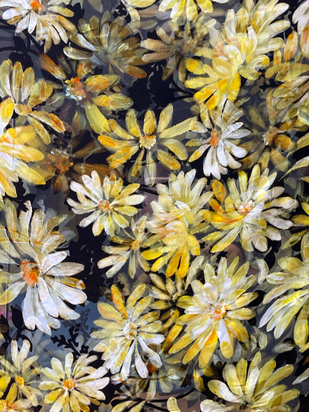 Devore Floral Pattern Floral Silk Devore Velvet - Etsy UK