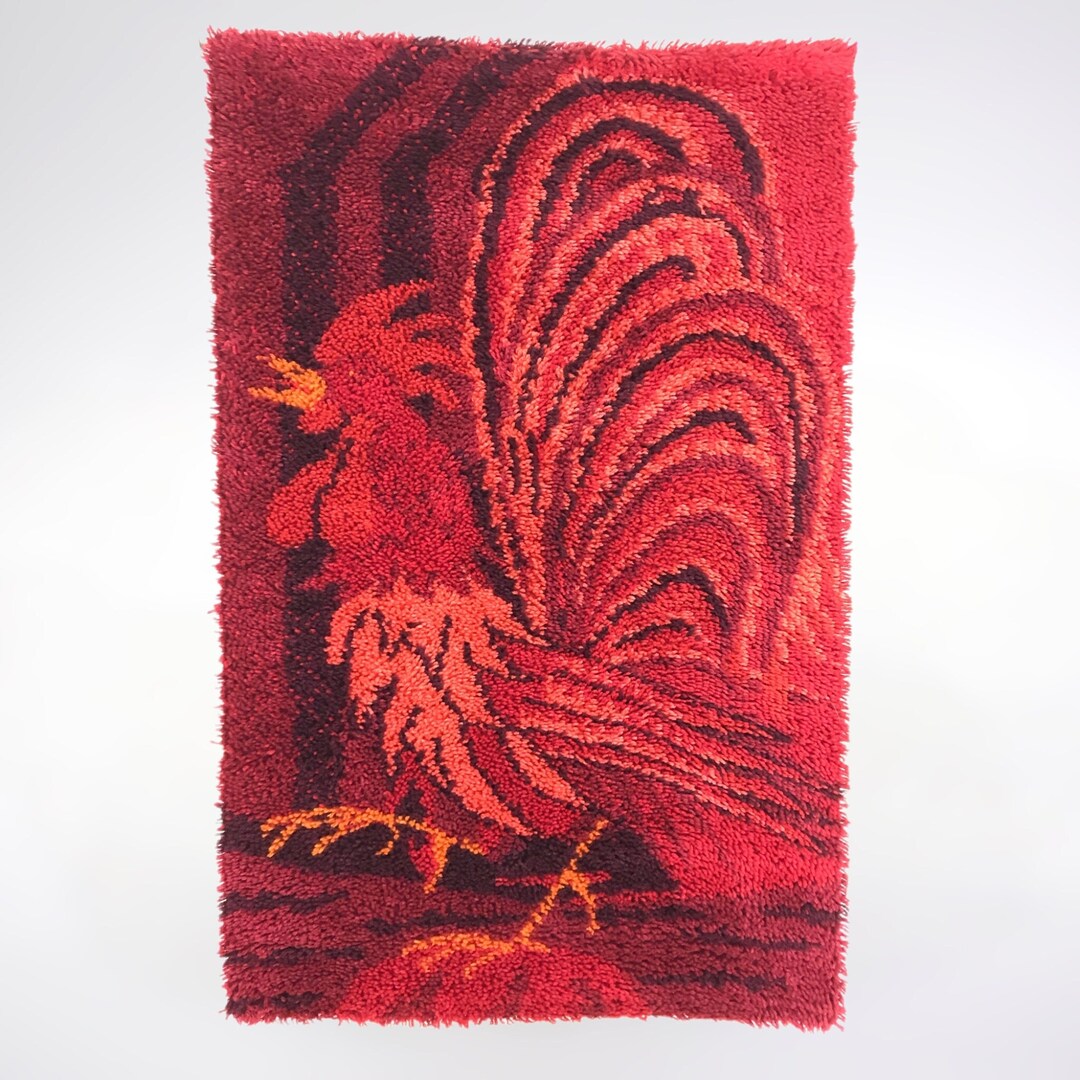 Wall Rug Denmark EGE Denmark Rya Rug Wool Wall Hanging| Shag Rug| Retro Handmade Fiber ...