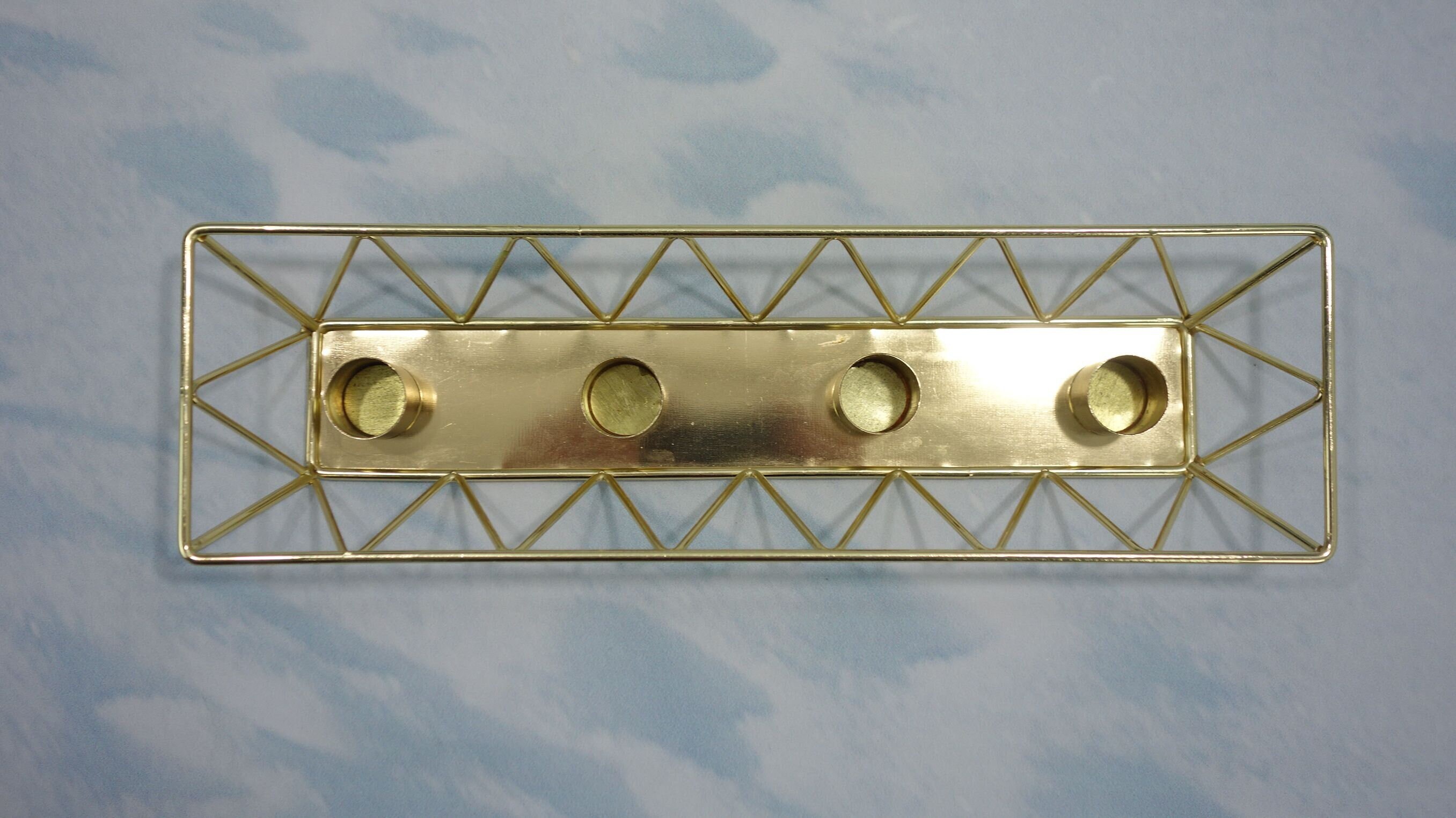 Swedish Gold Color Metal Advent Candle Holder Nordic Etsy