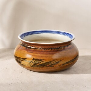 Carl-Harry Stålhane Unique Bowl, Designhuset Sweden, Signed Dated 1975, Stoneware