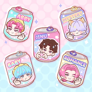 Saja Boys Soda Pop Vinyl Stickers | KDH | Jinu | Abby | Baby | Mystery | Romance