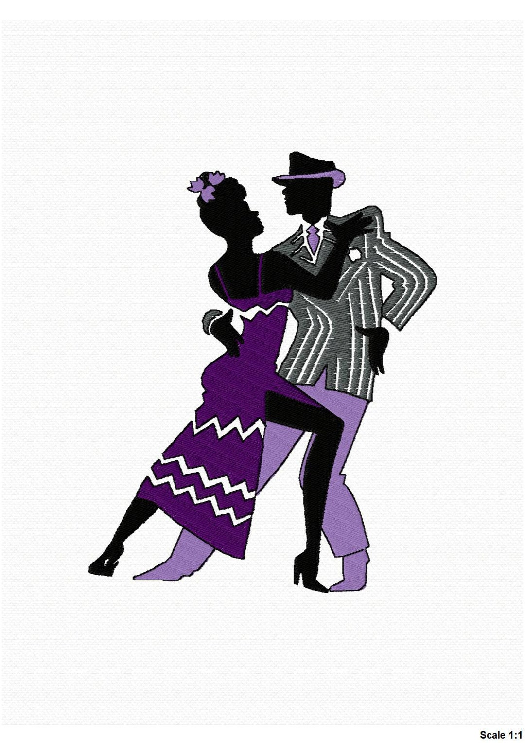 Rhumba Ritz Pattern Rhumba Dance Design, Pattern for Machine Embroidery Design, 3 Sizes ...