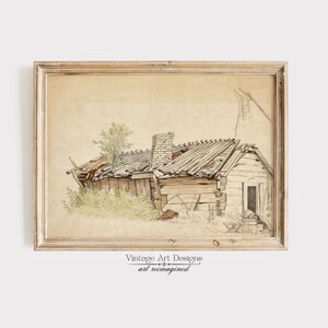 Vintage Home Decor, Digital Wall Art, Sketch Living Room Art, Neutral Wall Art, Antique Print, Antique Sketch, Vintage Print, 14-v2-34