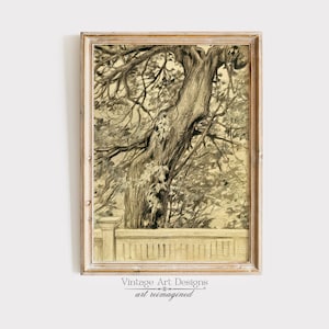 Impresión de arte neutro, arte de pared, descarga digital de bocetos, arte de pared antiguo, arte antiguo, vintage imprimible, impresión de arte vintage, 14-v2-96