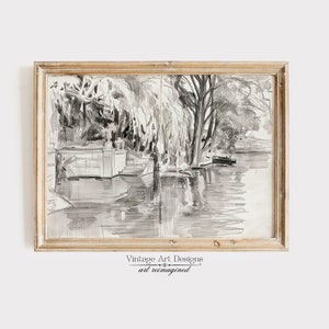 Fine Art, Sketch Instant Download, Living Room Art, Vintage Wall Art, Antique Prints, Vintage Print, Vintage Drawing, 14-v2-78
