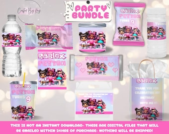DIGITALE DATEI- Roblox Girls, Roblox, Roblox Gastgeschenke, Roblox Geburtstag, Roblox Party, Roblox Printable, Roblox Chip Bags