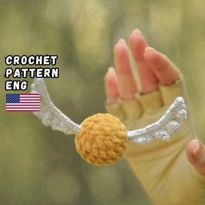 Ball with wings crochet pattern PDF amigurumi DIY