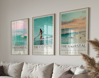 Coastal Cowgirl Surf Art Print: 70s Magazine Cover Set (Digital Download)