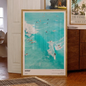 Surf Wall Art, Coastal Surfers Poster, Surf Definition Print, Coastal Dorm Room Decor, Surfer Gifts