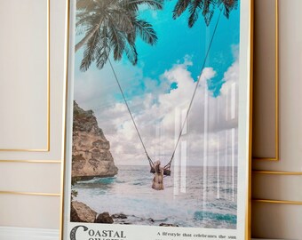 Coastal Cowgirl Art Print: Beachy Summer Vibes (Digital Download)
