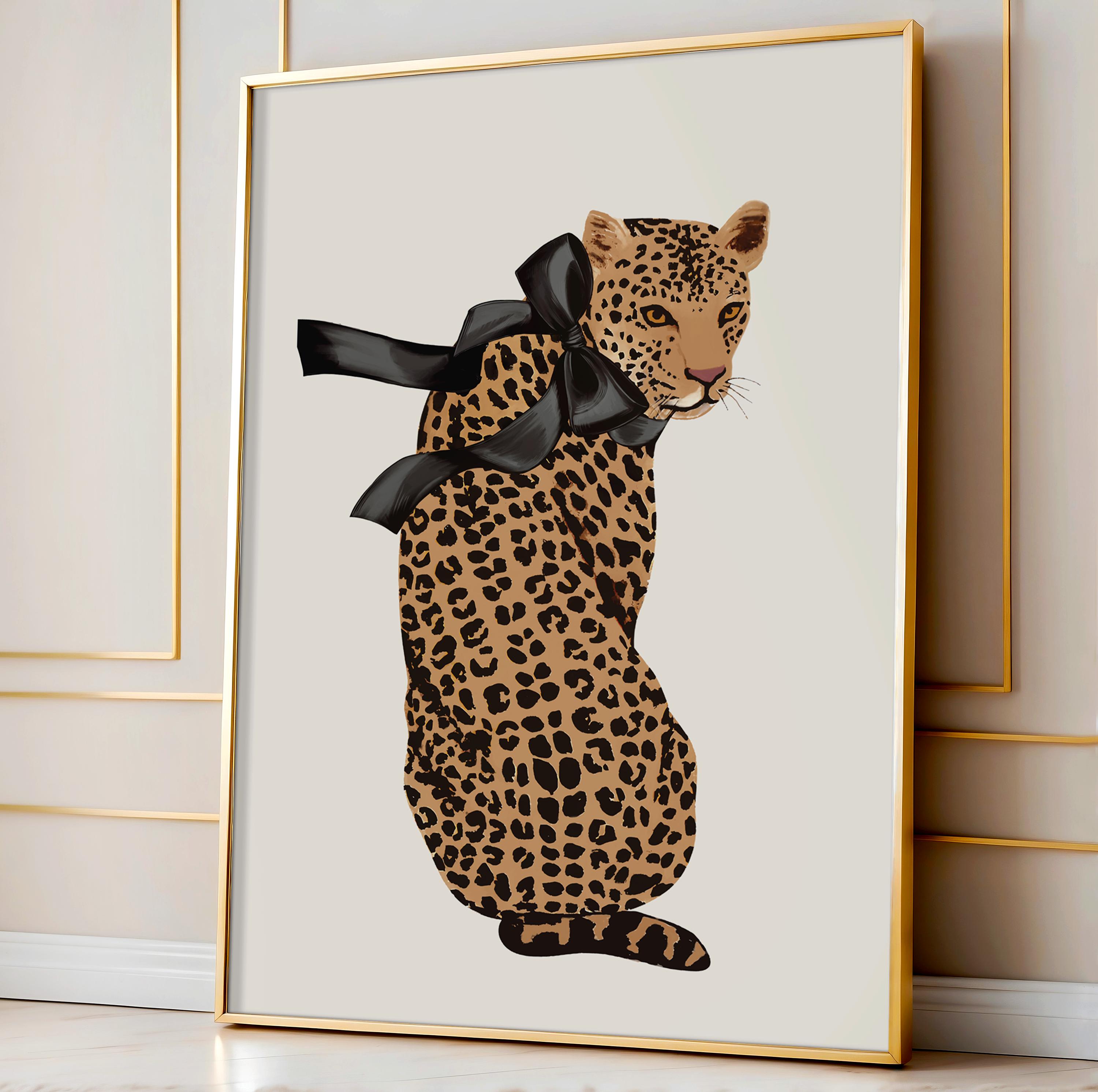 Trendy Leopard 8 Ball Ace Card Wall Art Prints (digital Download