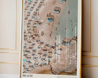 Aerial Beach Photography Print: Coastal Dorm Decor (Digital Download)