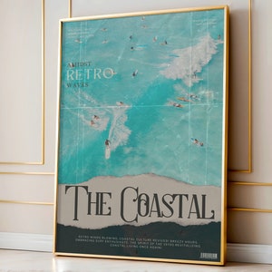 Retro Surf Magazine Print: Coastal Beach House Decor (Digital Download)