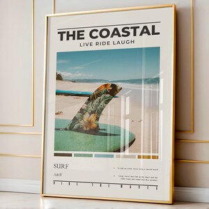 Surf Board Wall Art, Coastal Surf up Print, Surf Photography Definition Poster, Ocean Inspired Coastal Surf Wall Decor, College Dorm Decor
