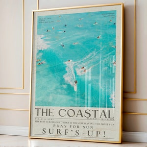 Vintage Surf Magazine Print: Coastal Surfer Wall Art (Digital Download)