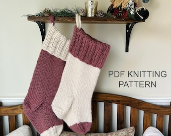 Bryansford Christmas Stocking Knitting Pattern PDF