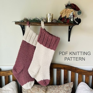 Bryansford Christmas Stocking Knitting Pattern PDF