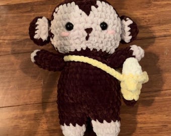 Crochet Monkey with Banana bag