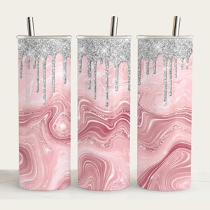 Light Pink Glam Tumbler Wrap/Straight 20 oz Tumbler Wrap/Glam Tumbler Design/Luxury Tumbler Wrap/Seamless Tumbler Template/Drip Tumbler