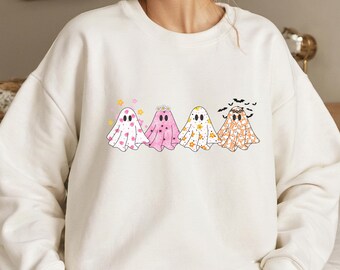 Retro Halloween Ghost PNG, Mama Shirt Design (Digital Download)