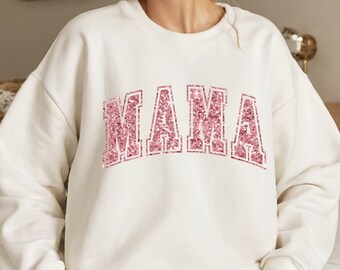 Retro Varsity Mama PNG: shirtontwerp nepglitter (digitale download)