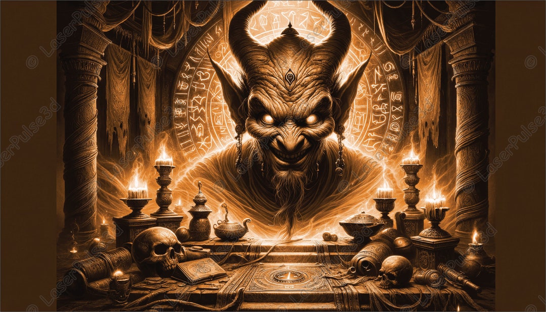 Witchmaster Laser Engrave Image | Laser Burn PNG File | 3D Laser Ready ...